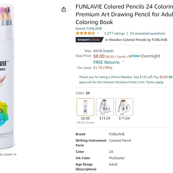 New Adult coloring book and colored pencils - Picture 9 of 10